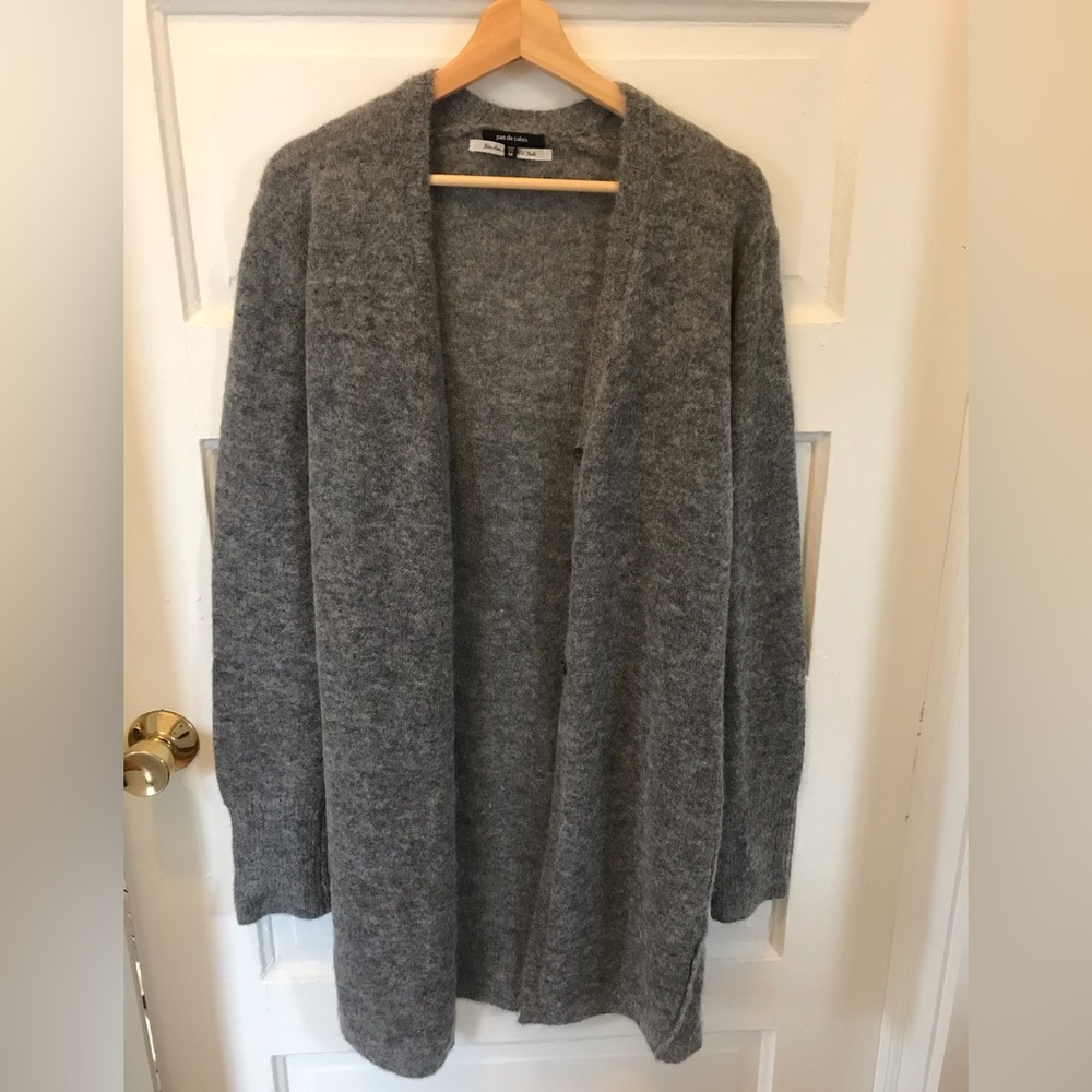 Grey Pas De Calais knee length cardigan
